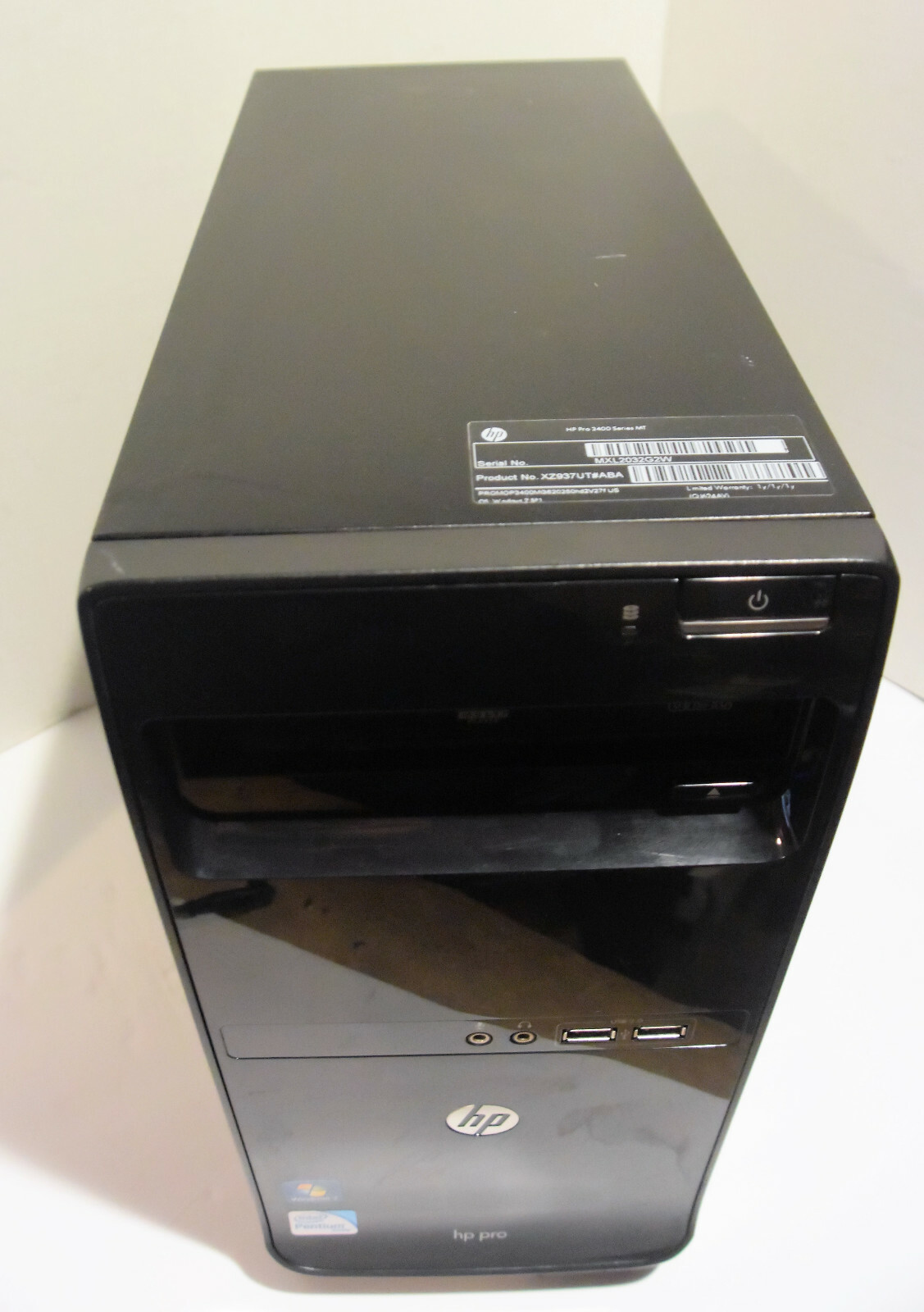 PC Tour HP Pro 3400 MT Intel Pentium G630 RAM 4Go Disque 250Go