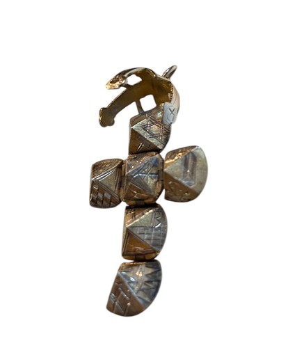 Masonic Ball opening to Cross Shaped 9ct Gold and Silver Vintage Pendant / Charm - Bild 12 von 14