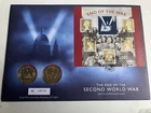 2005 GB End of Second World War £2 Coin Stamp Cover FDC St Paul's,Uncirculated