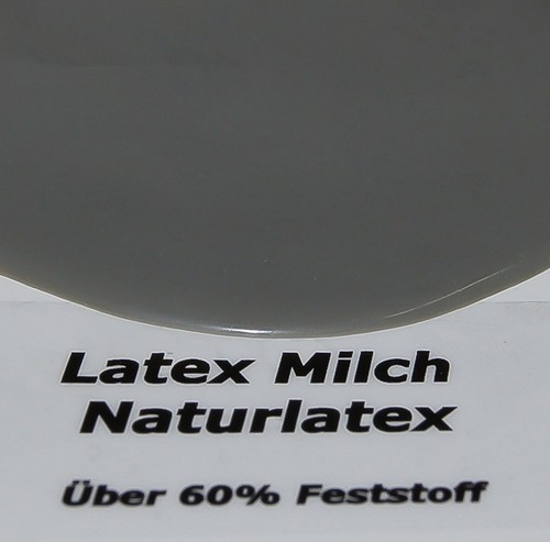 500ml Flüssiglatex GRAU Ammoniakfrei Latexmilch Natur LATEX Flüssig