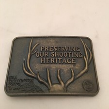 Belt Buckle Preserving Our Shooting Heritage Deer Antler NRA Whittington Center
