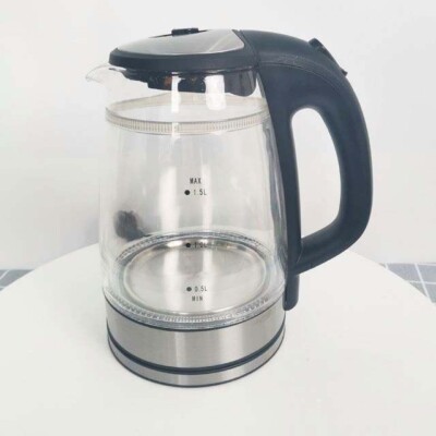 1.5L Electric Kettle Double Layer Glass Hot Water Tea Pot Fast Boiling 1500W