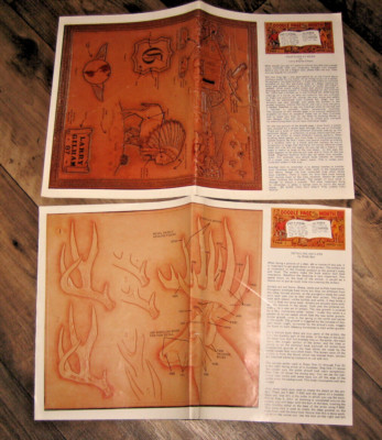 (2)Vtg Tandy Leather Doodle Page of the Month Patterns  Series 10D / Pg 5 & 6
