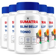  5 Pack Sumatra Slim Belly Tonic Capsules, Sumatra Advanced 300 Capsules 