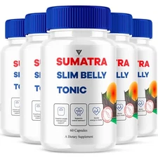 (5 Pack) Sumatra Slim Belly Tonic Capsules, Sumatra Advanced (300 Capsules)