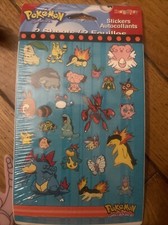 Vintage Pok mon Large Sealed Sticker Sheet Pack Gen2 - Nintendo DesignWare 2000