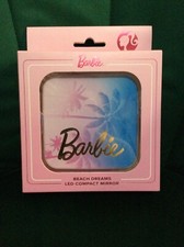 Impressions Vanity Barbie Beach Dream Led Compact Mirror New In Box 