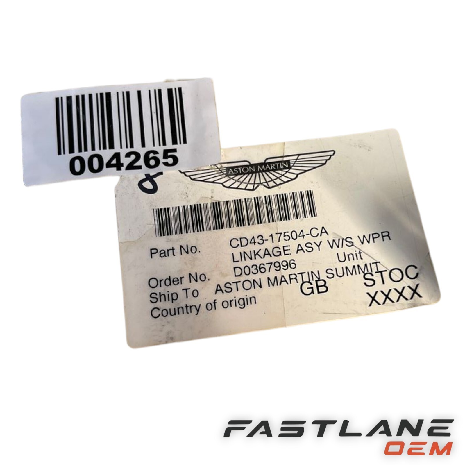 04-12 ASTON MARTIN DB9 LINKAGE ASSY, WINDSCREEN WIPER, LHD NEW OEM CD43-17504-CA