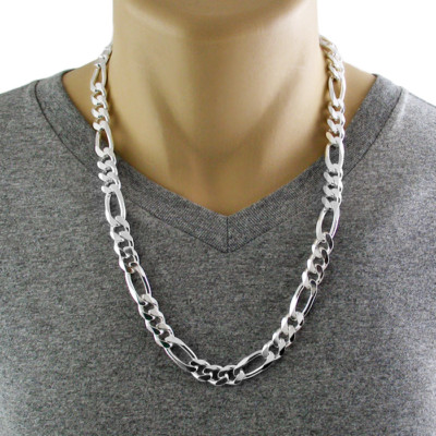 アクセサリー 70cm silver925 FigaroCHAIN necklace Amazon.com: Solid 925 Sterling Silver 10.5mm Pave Diamond