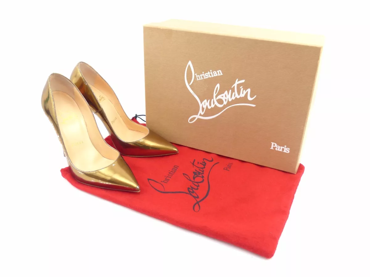 Christian Louboutin So Kate Bronze Specchio Leather UK 2 EU 35 US 5