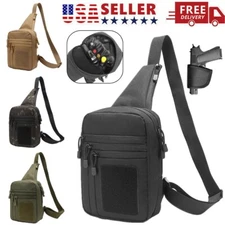 Tactical Gun Bag Pistol Holster Concealed Carry Chest Crossbody Pack Handgun Bag