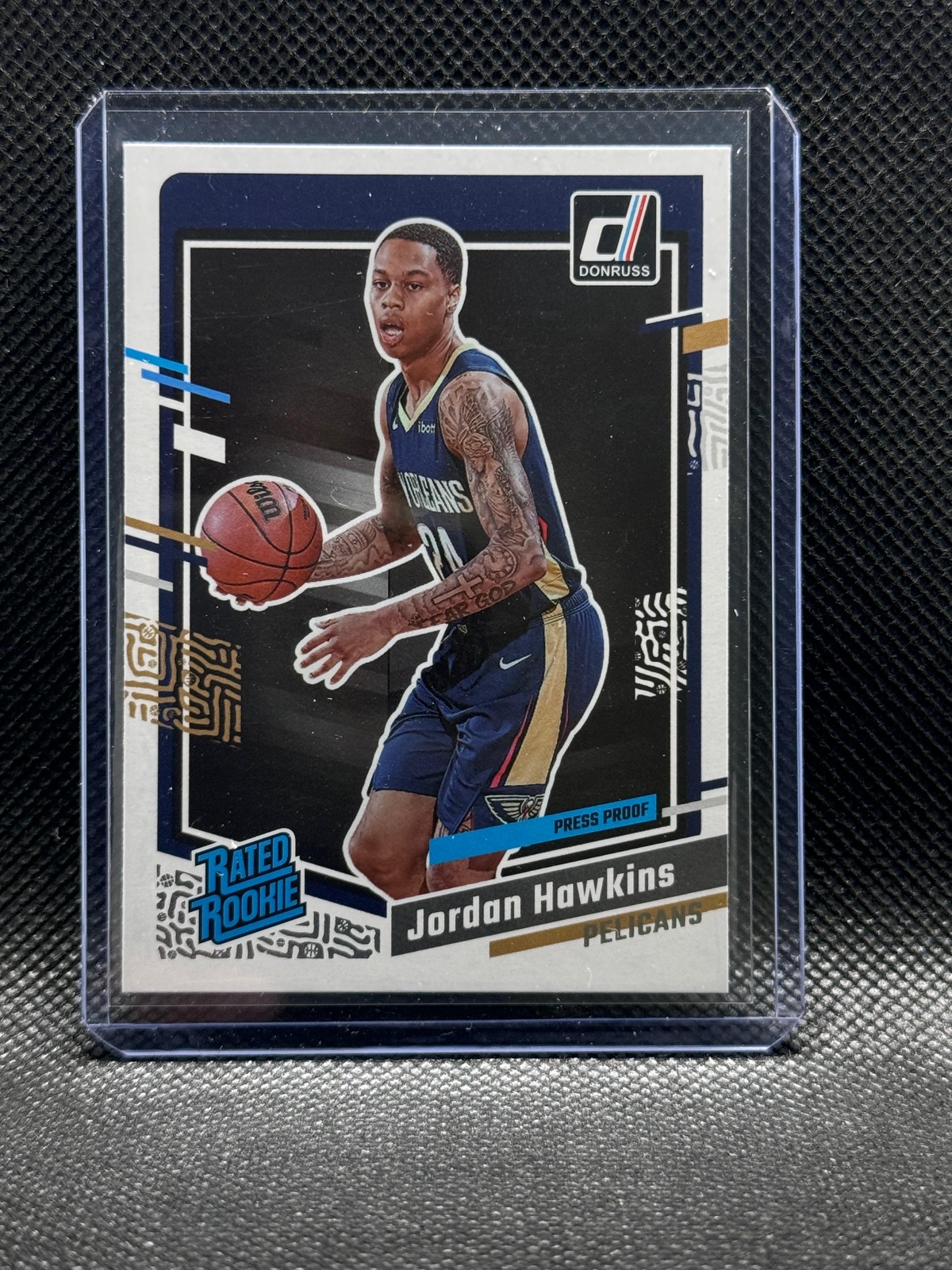 Jordan Hawkins 2023-24 Donruss #219 Silver Press Proof Rookie Pelicans