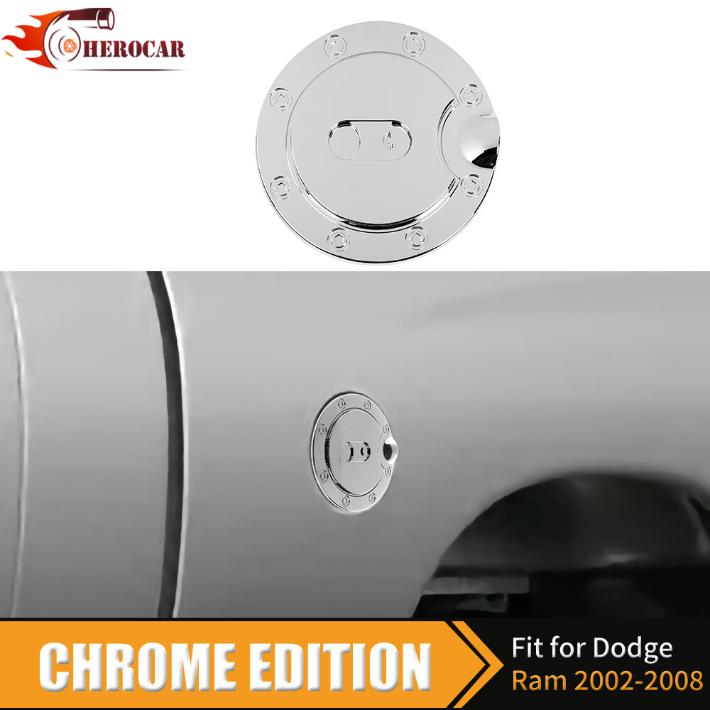 Chrome Fuel Tank Filler Cap Gas Door Cover for Dodge for Ram 1500 94-08 Exterior