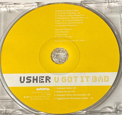 USHER ''U Got it Bad'' PROMO MAXI CD NM/MINT 2001 w/ REMIX ~ R&B Soul ~ FREE SHIP!