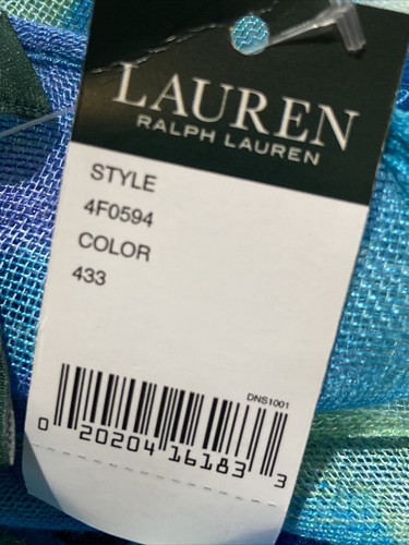 Lauren Ralph lauren scarf Style 4F0594 Colt 433 Multicolor Viscose & Ramie Blue - Picture 7 of 9