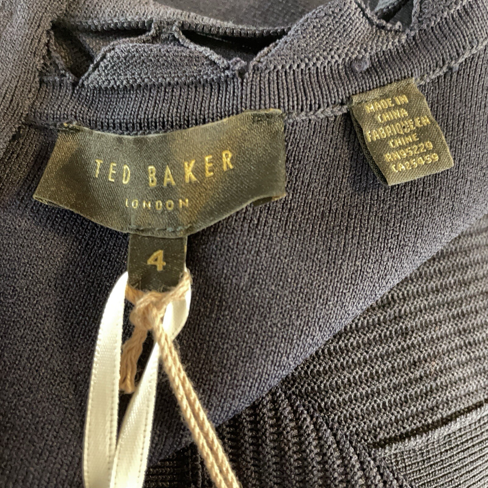 NWT Navy Ted Baker London Kathryn Cutwork Knitted Skater Dress in Sz: 10 (Ted’s image 10