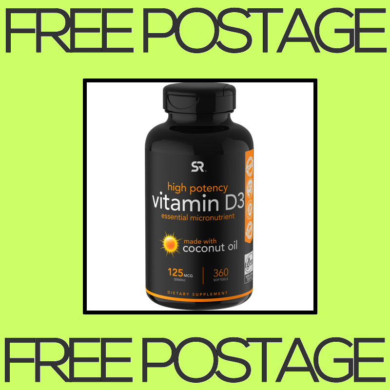 NEW Sports Research, Vitamin D3 Coconut Oil, 125 mcg 5,000 IU 360