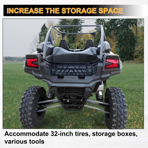 Steel Cargo Barricade Bed Storage/Luggage Rack For Kawasaki KRX 1000 2020-2024 - Picture 7 of 23