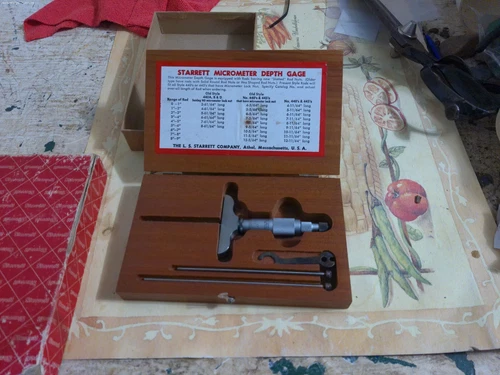 Starrett 440-3RL 0-3” Depth Micrometer Machinist Tool Maker Inspection Gage