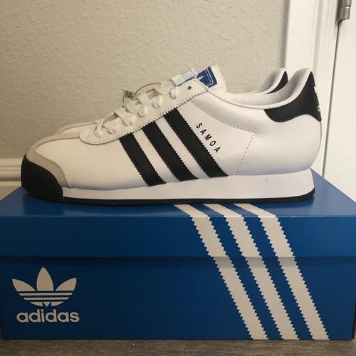 New Adidas Originals Samoa White Black Casual Sneakers Men's Shoes Size 12 - Picture 3 of 8