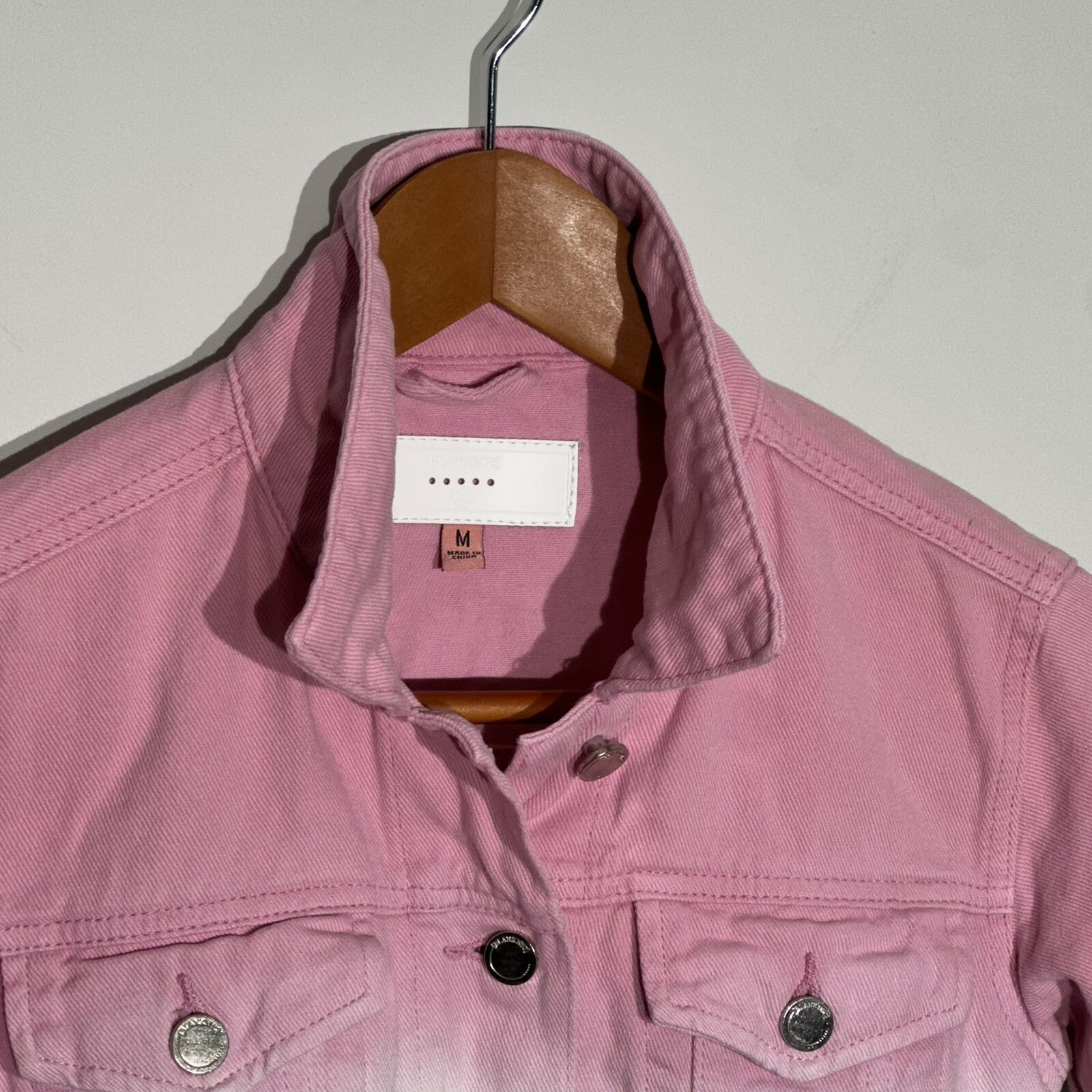 BLANK NYC Girls denim Jacket Pink And White Ombre Medium image 2