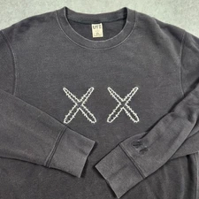 KAWS Sweatshirt Men's Small Black Sesame Street Uniqlo UT Crewneck Embroidered
