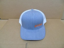 One STIHL Ball Cap Truckers Hat Heather Grey/White Mesh Embroidered Brand Logo