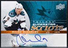 2008-09 Upper Deck Trilogy Superstar Scripts Milan Michalek SS-MM Auto 0701