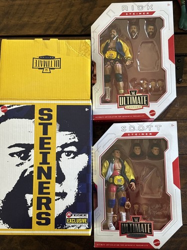 WWE Ultimate Edition Steiner Brothers Ringside Exclusive Used With Tag Belts