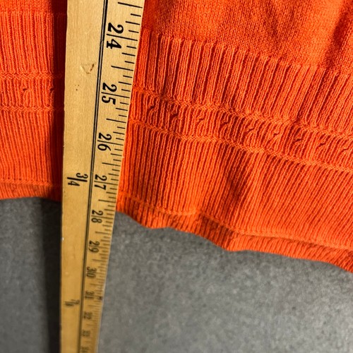Denim & Co. Open-Front 3/4-Sleeve Cardigan Sweater Orange Size 1X - Picture 4 of 10