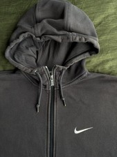 Vintage Nike Full Zip Hoodie Distressed Navy Size M