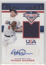 2017 USA Baseball Stars & Stripes and Signatures Jersey Hagen Danner Auto 0a2