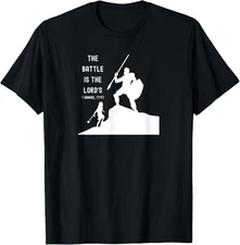 Bible Verse David and Goliath Christian Scripture Motivating T-Shirt