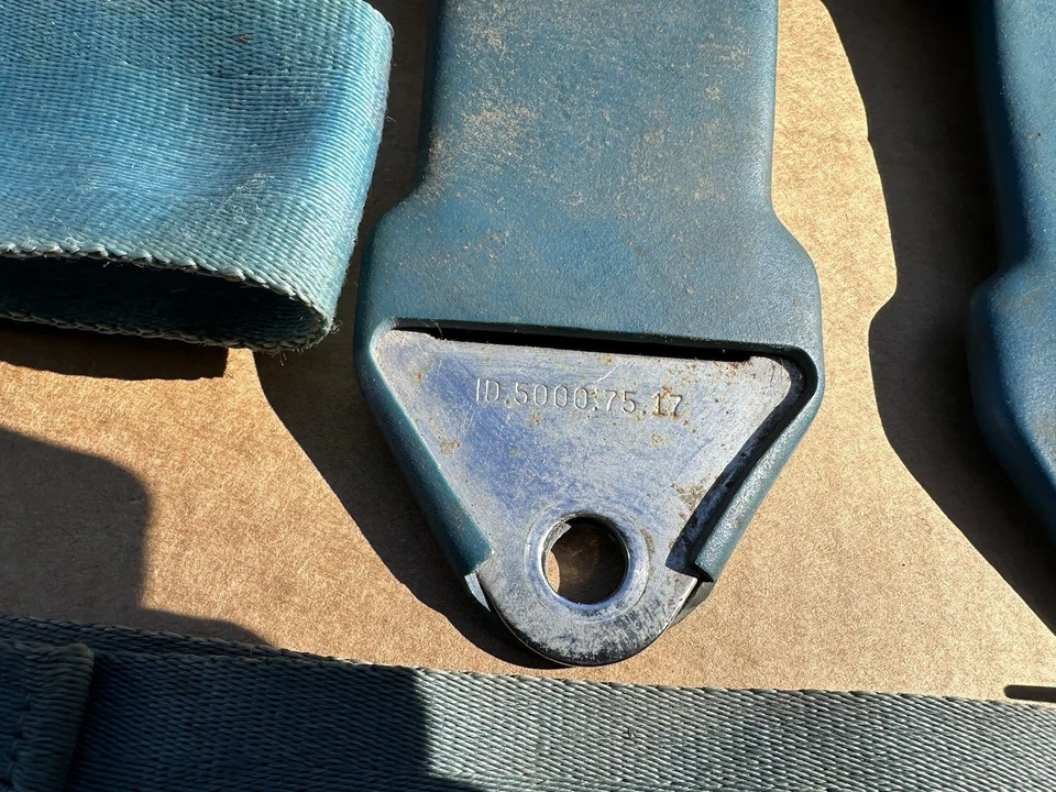1963 1964 1965 Chevrolet Corvette Seat Belts Original Blue Irving Air Chute Co - Image 3 of 4