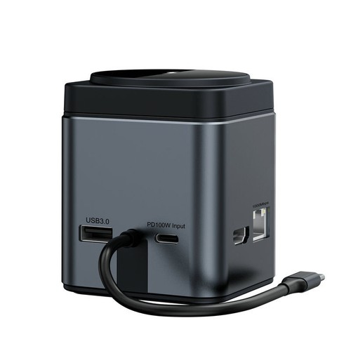 8-IN-1HUB Docking Station Aluminum Alloy For Mobile Laptops HDMI-Compatible - Afbeelding 4 van 5