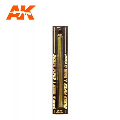 AK Interactive AK9117 - Brass Pipes 1,8mm, 5 Units - Neu