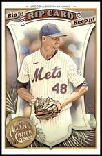 2022 Topps Allen & Ginter Boxloader Rip Cards Ripped Jacob deGrom 61/88 New York