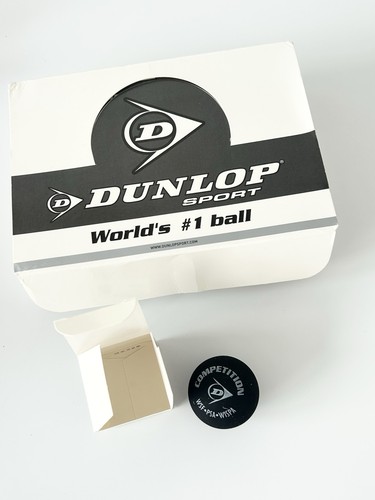 Dunlop Competition Squash Balls Black Rubber Competition Squash Balls x8 - Picture 3 of 12