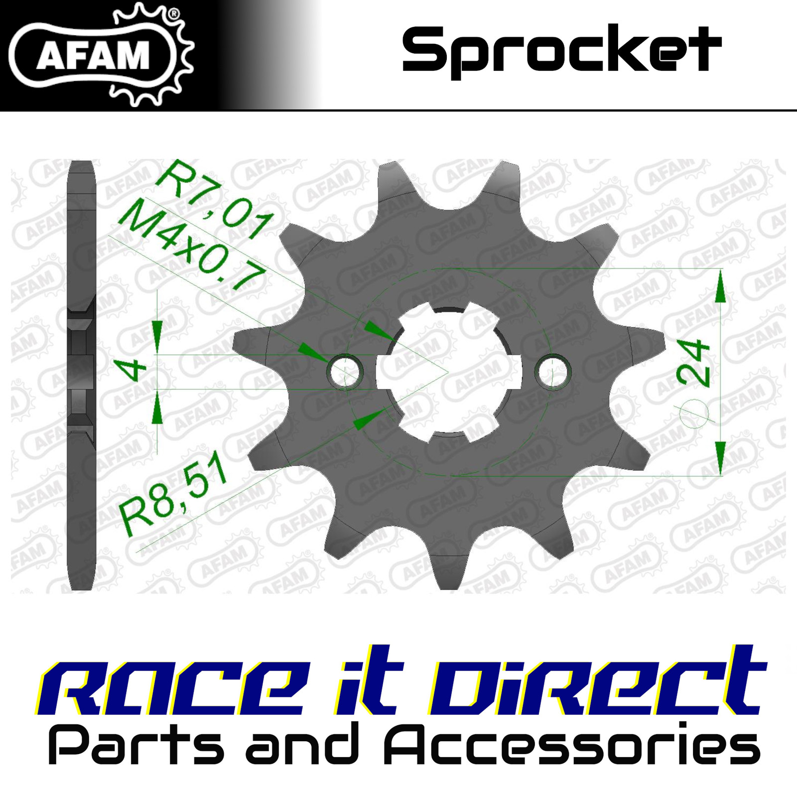 Sprocket for GILERA 50 Zulu 2001-2002 11T Front AFAM