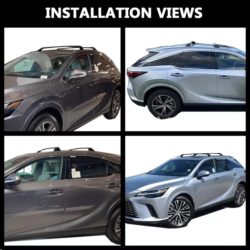 2Pcs Roof Rail Racks Cross Bar Crossbar Fit for Lexus RX RX350 RX450h 2023-2025 - Image 4 of 4