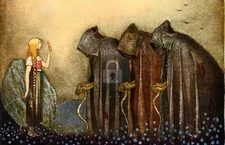 John Bauer, The Gold Key (1915) *Art Postcard NEW