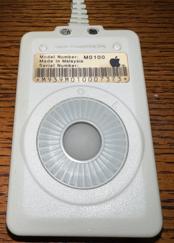 1980er Apple Macintosh Original Maus Modell M0100 Platinum Color GETESTET FUNKTIONIERT! - Bild 4 von 8