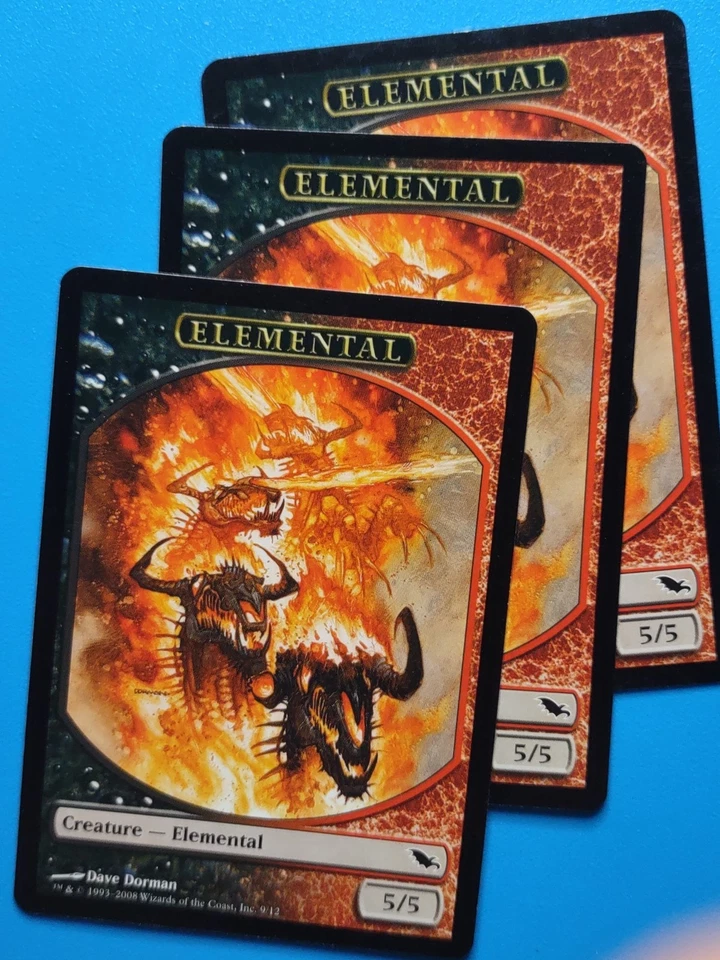 MTG 1x Elemental Token NM Shadowmoor Red Black 5/5 Magic - Image 2 of 2