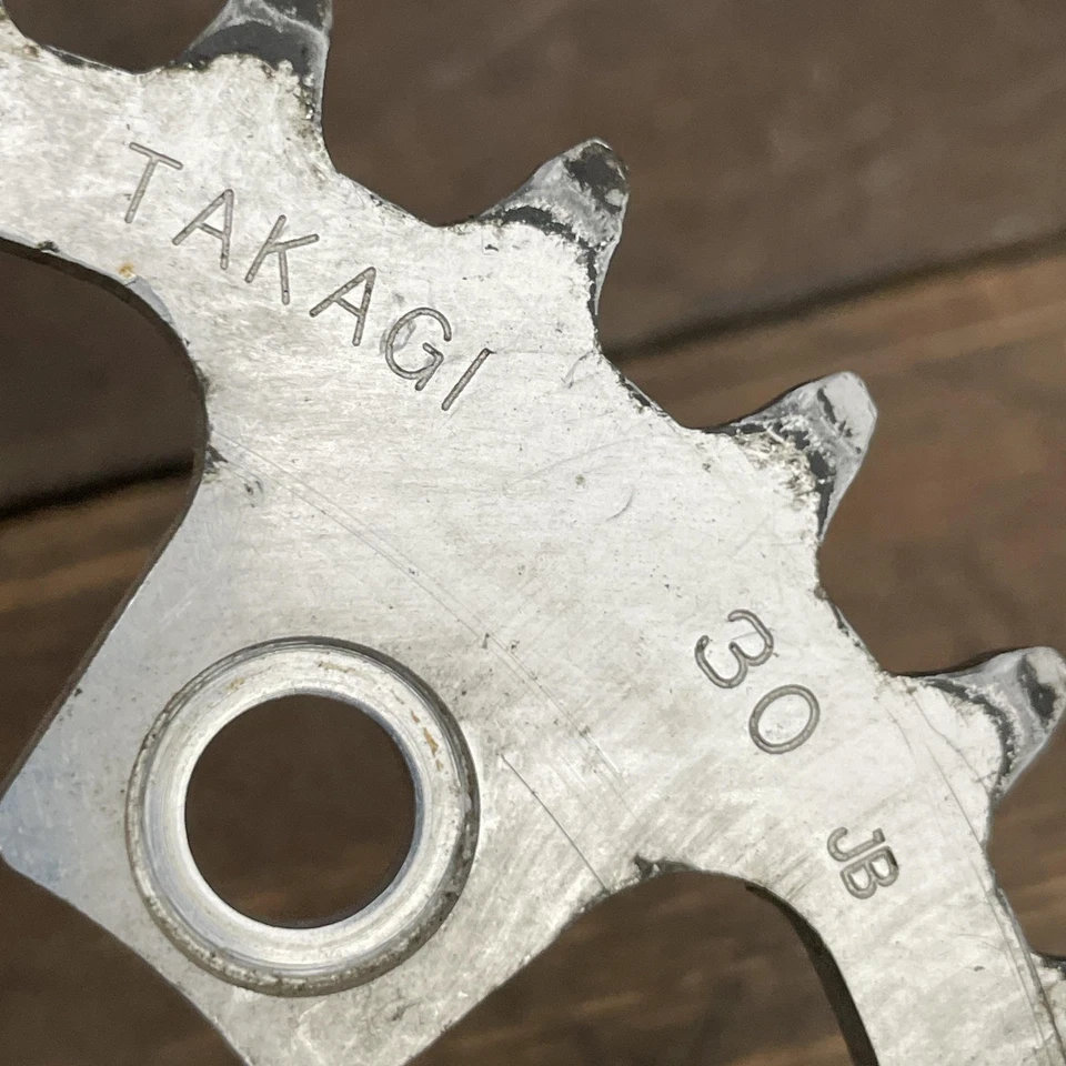 Vintage Takagi Chainrings Lot 110 BCD 50T 46T 30T Touring Triple 5-Bolt AT XT - Image 3 of 4