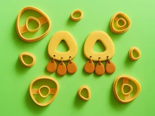 Triangle Donut Set Polymer Clay Cutters | Maxi Mini Boho Abstract Geometric