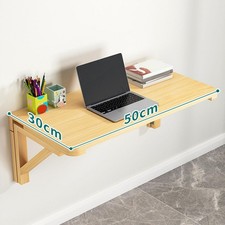 Table Pliante Murale Rustique, Bureau Mural Rabattable pour La Cuisine Ou Le