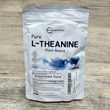 Micro Ingredients Pure L-Theanine Plant-Based Powder - 3.53 oz (100 g) - New