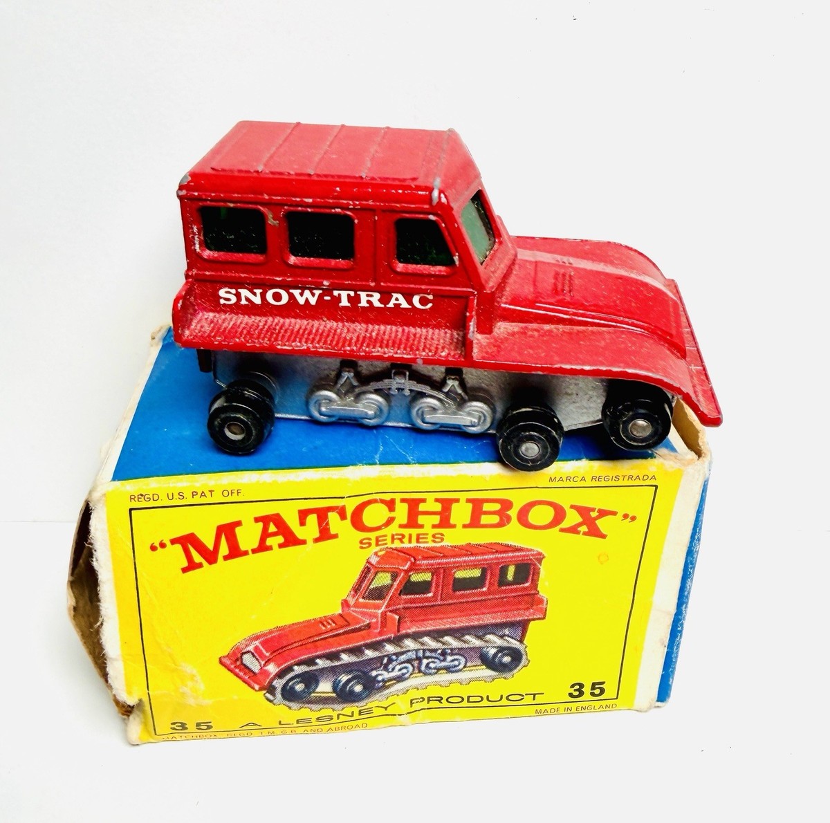 Lesney Matchbox #35 Snow-Trac 1964 - 1968 Cast Side England Snow