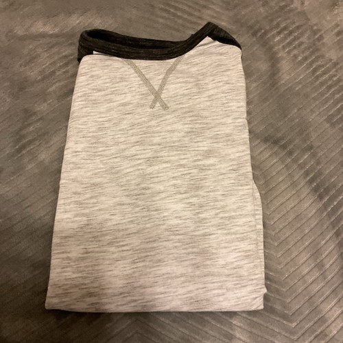 American Eagle Men’s L Super Soft Standard Fit T-Shirt Gray Black Short Sleeve - 第 5/6 張圖片