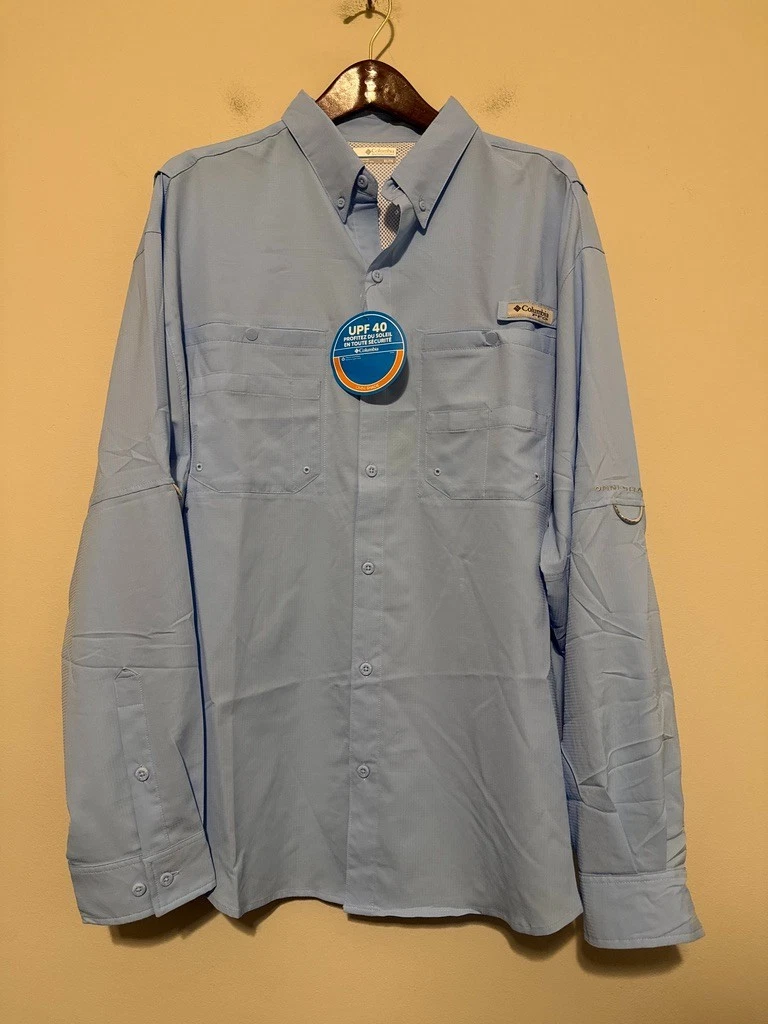 NWT 🐟 Columbia PFG Mens XL Blue Vented Button Down Long Sleeve Shirt 🌊
Opens in a new window or ta